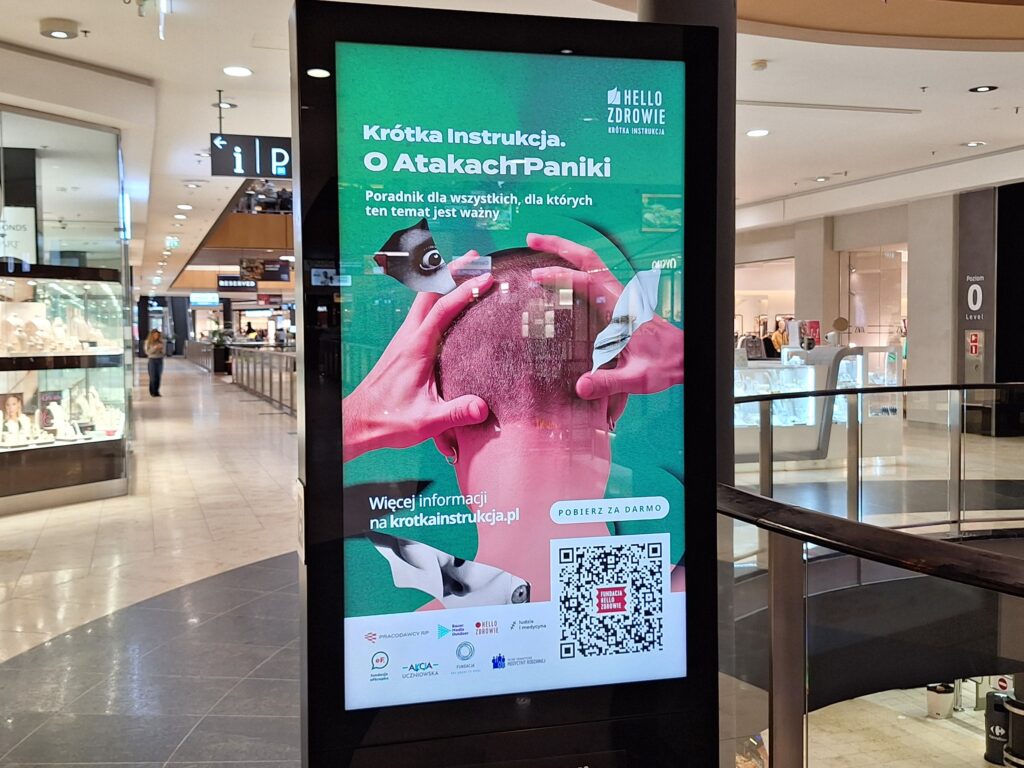 Krótka Instrukcja. O Atakach Paniki - totem Bauer Media Outdoor w Galerii Bałtyckiej w Gdańsku - Hello Zdrowie